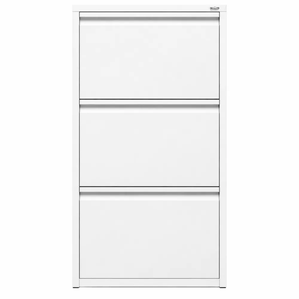 Cassettiera in metallo con tre cassetti - colore bianco