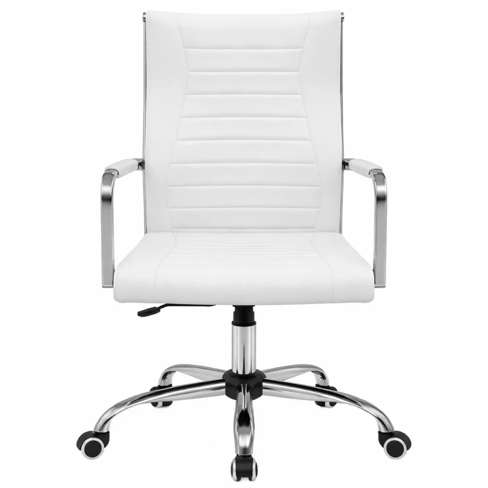 Sedia da Ufficio Bianca Ergonomica con Schienale Reclinabile