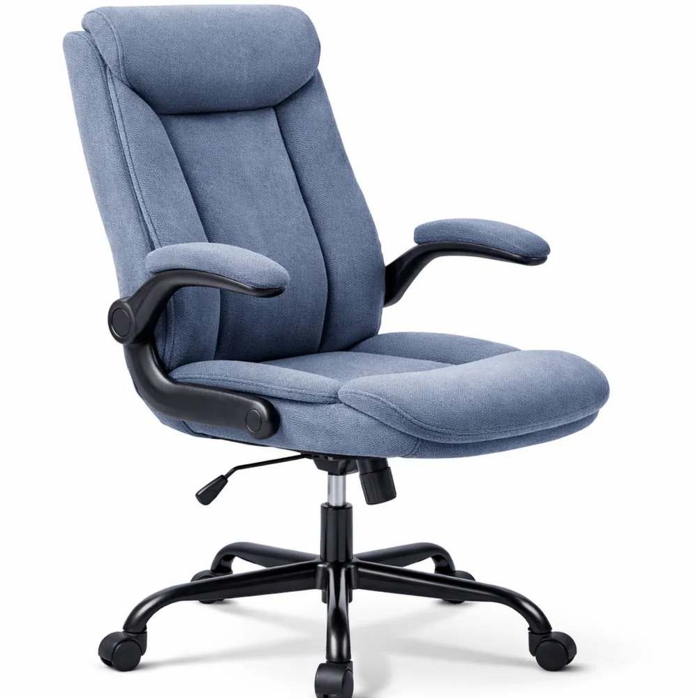 Höhenverstellbarer ergonomischer Drehstuhl mit klappbarer Armlehne, ideal für Büro und Gaming