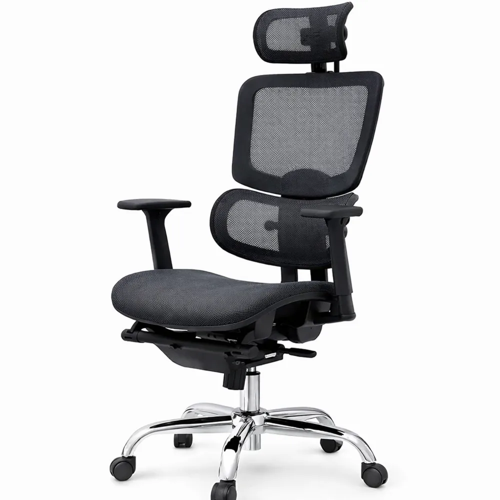 Ergonomischer Drehstuhl mit Mesh-Bezug und verstellbaren Komponenten