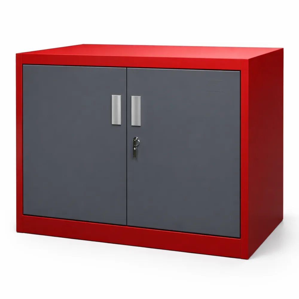 Vielseitiger abschließbarer Mehrzweckschrank für Büro, Lager und Werkstatt, 90 x 68 x 40 cm