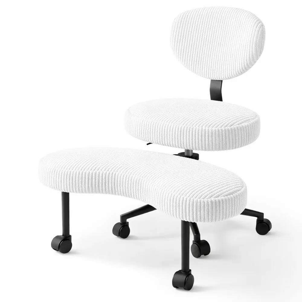 Ergonomischer Drehstuhl mit verstellbarer Höhe und Rückenstütze, 360° drehbar, Kniestuhl für Meditation