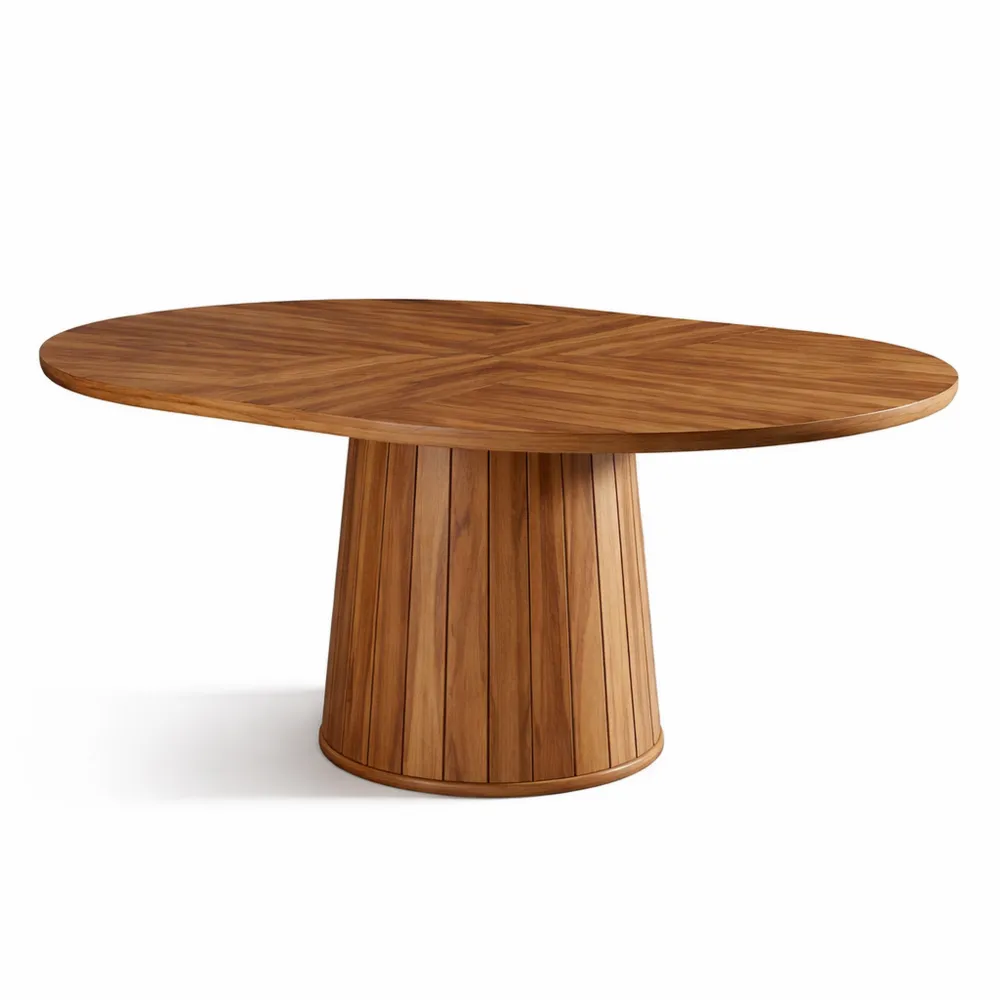 Rustikaler ovaler Esstisch für das Esszimmer