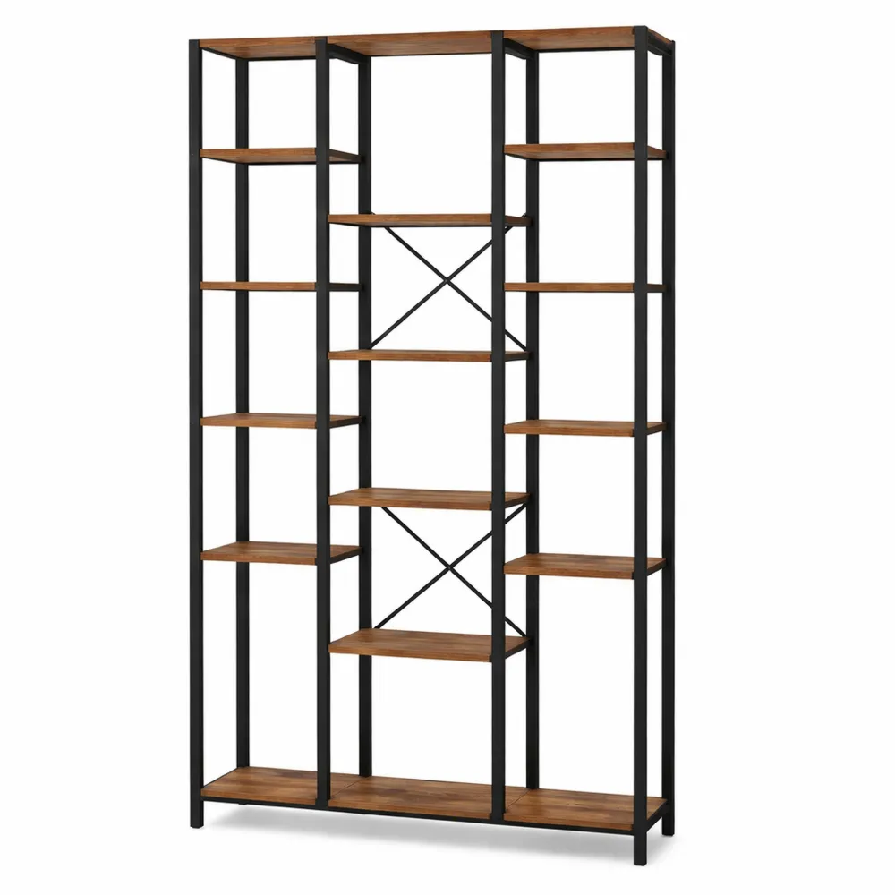 Hohes Regal mit 7 Ebenen und offenen Fächern, vielseitig einsetzbar