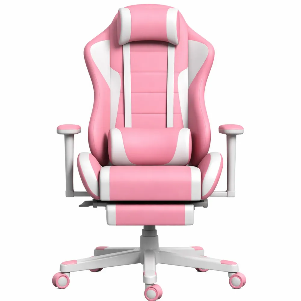 Chaise de Jeu Ergonomique avec Repose-Pieds et Haut-Parleurs Bluetooth