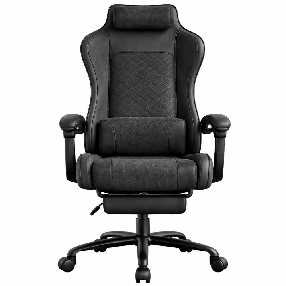 Chaise Ergonomique de Bureau avec Repose-Pieds et Accoudoirs Réglables