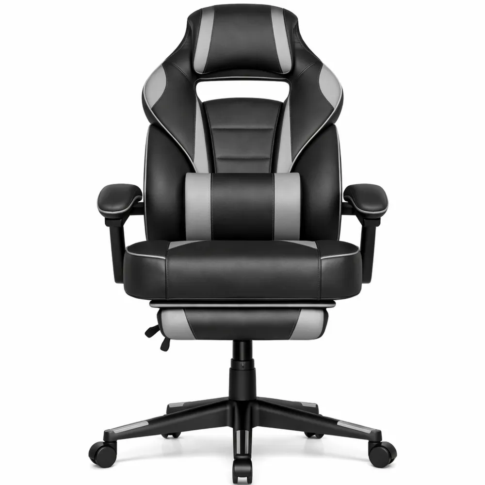 Chaise ergonomique de bureau avec repose-pieds et support lombaire