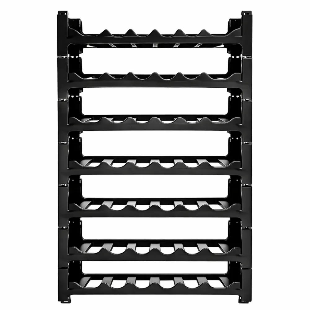 Casier à Vin Modulaire pour 72 Bouteilles - Plastique Noir Recyclé