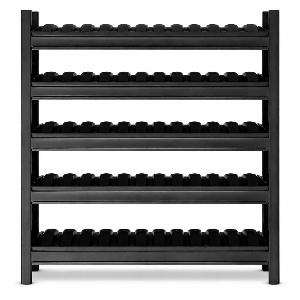 Casier à vin pour 30 bouteilles avec 5 niveaux, noir, 75x60x30 cm