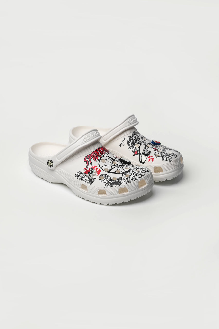 Comic Custom Handmade White Clogs