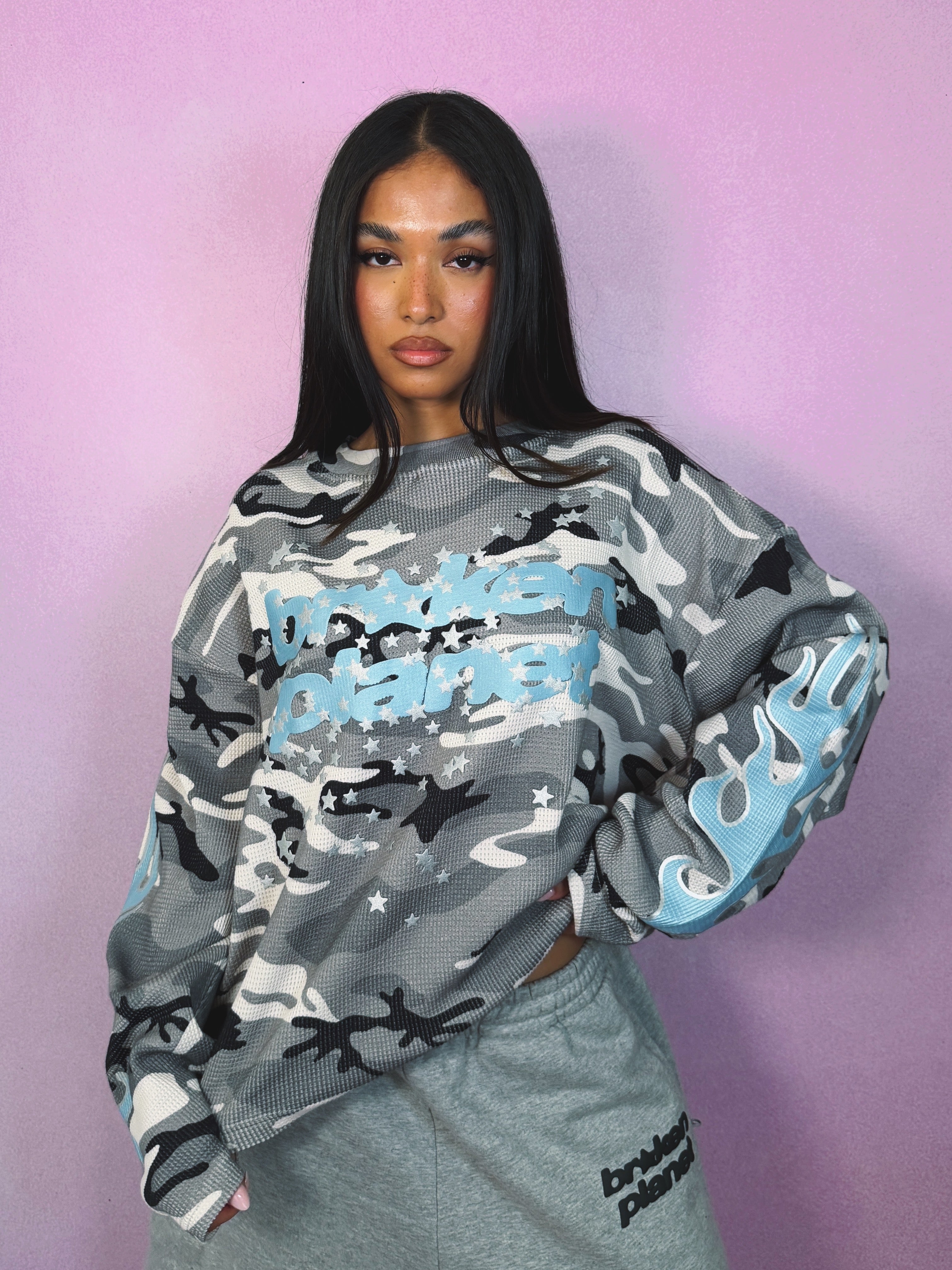 Star Camo Waffle Long Sleeve