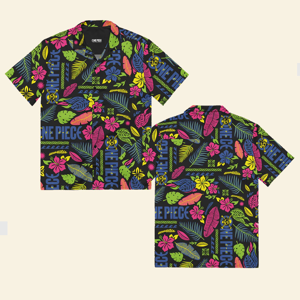 One Piece Anime Manga Hawaiian Button Up Shirt
