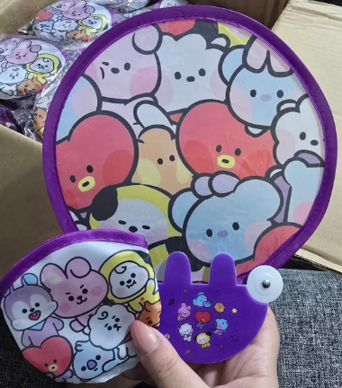 BTS Exclusive Custom - Cartoon round Fan