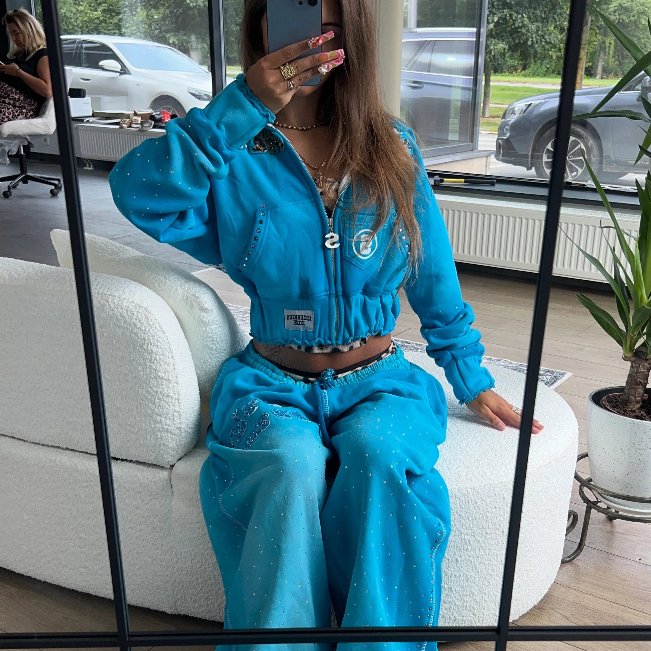 Aqua Blue No Risk No Rari Tracksuit