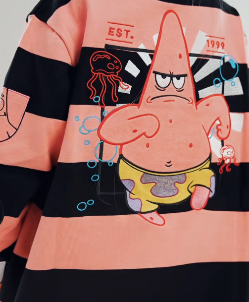 Cartoon  Tops（Pink/Gray）
