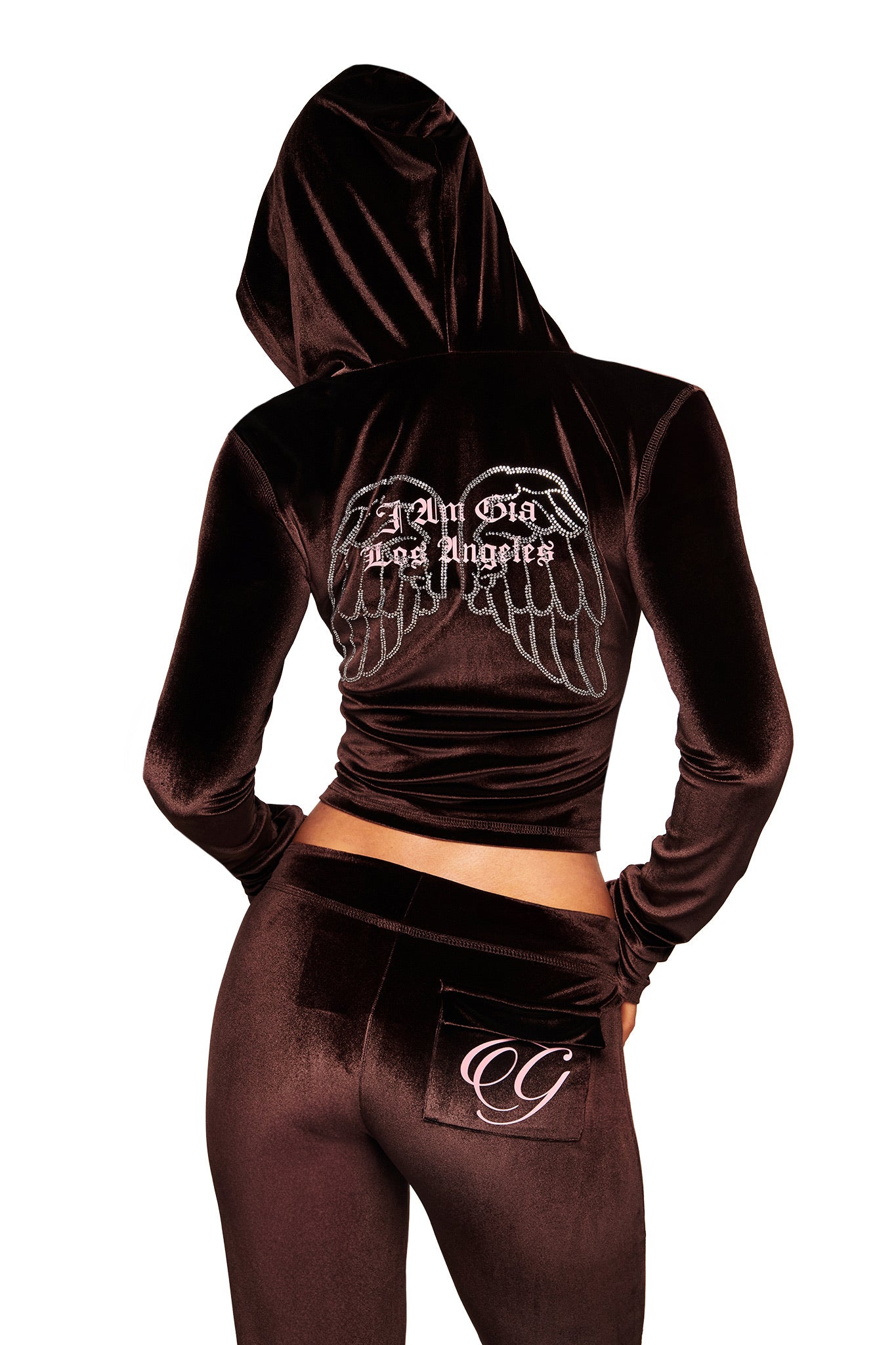 BLARE VELOUR TRACKSUIT - CHOCOLATE