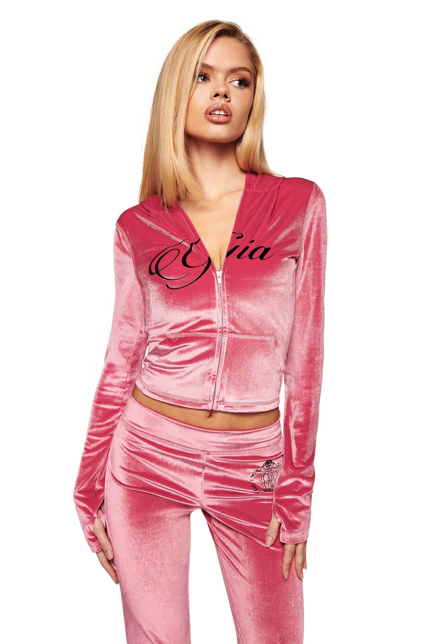 BLARE VELOUR TRACKSUIT - PINK