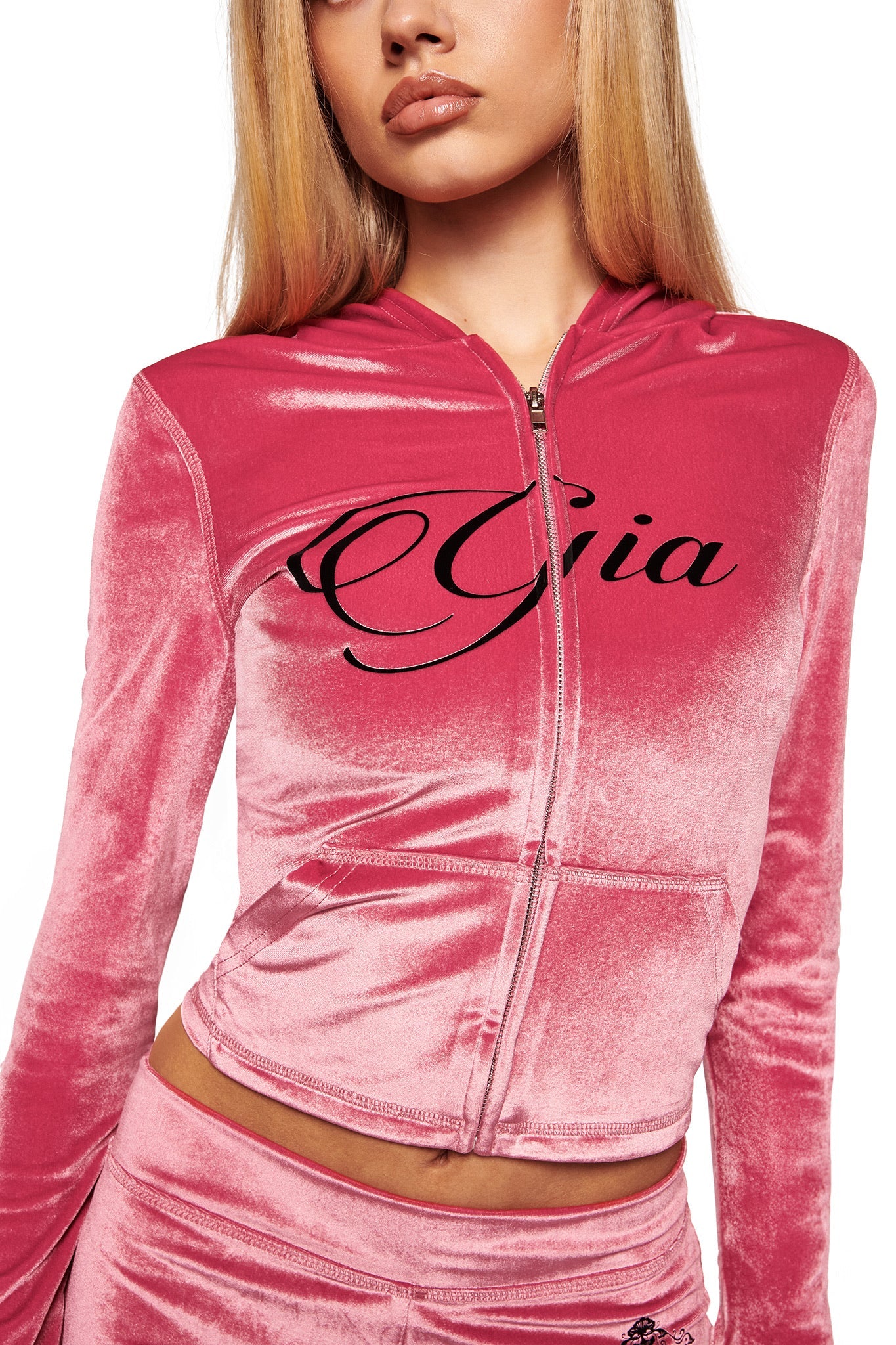 BLARE VELOUR TRACKSUIT - PINK