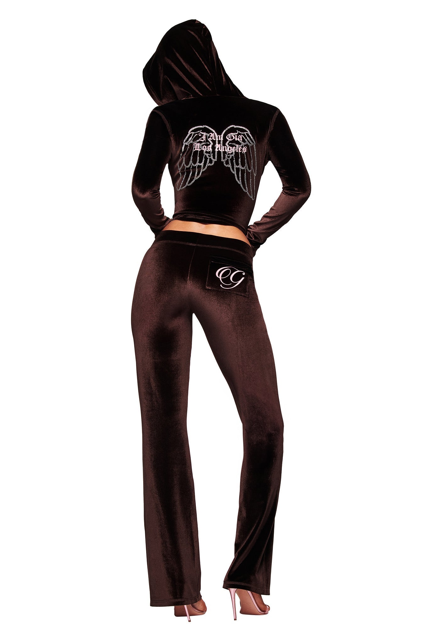 BLARE VELOUR TRACKSUIT - CHOCOLATE