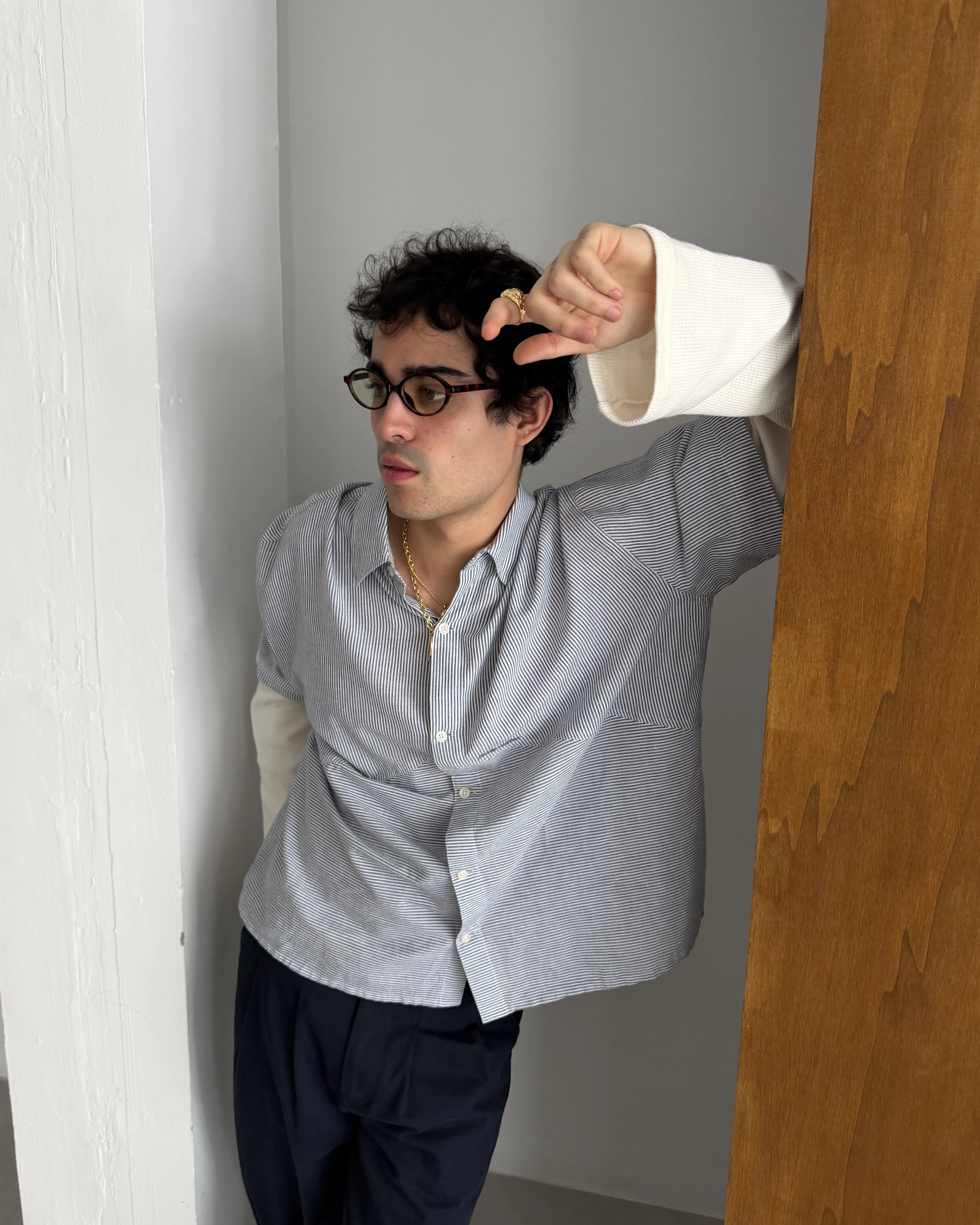 Palier Double Sleeve Shirt Blue