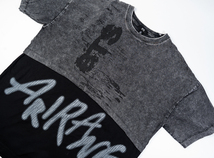 Spring/Summer Layered T-shirt (Dark Gray)