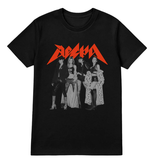 AESPA GROUP PHOTO TEE BLACK