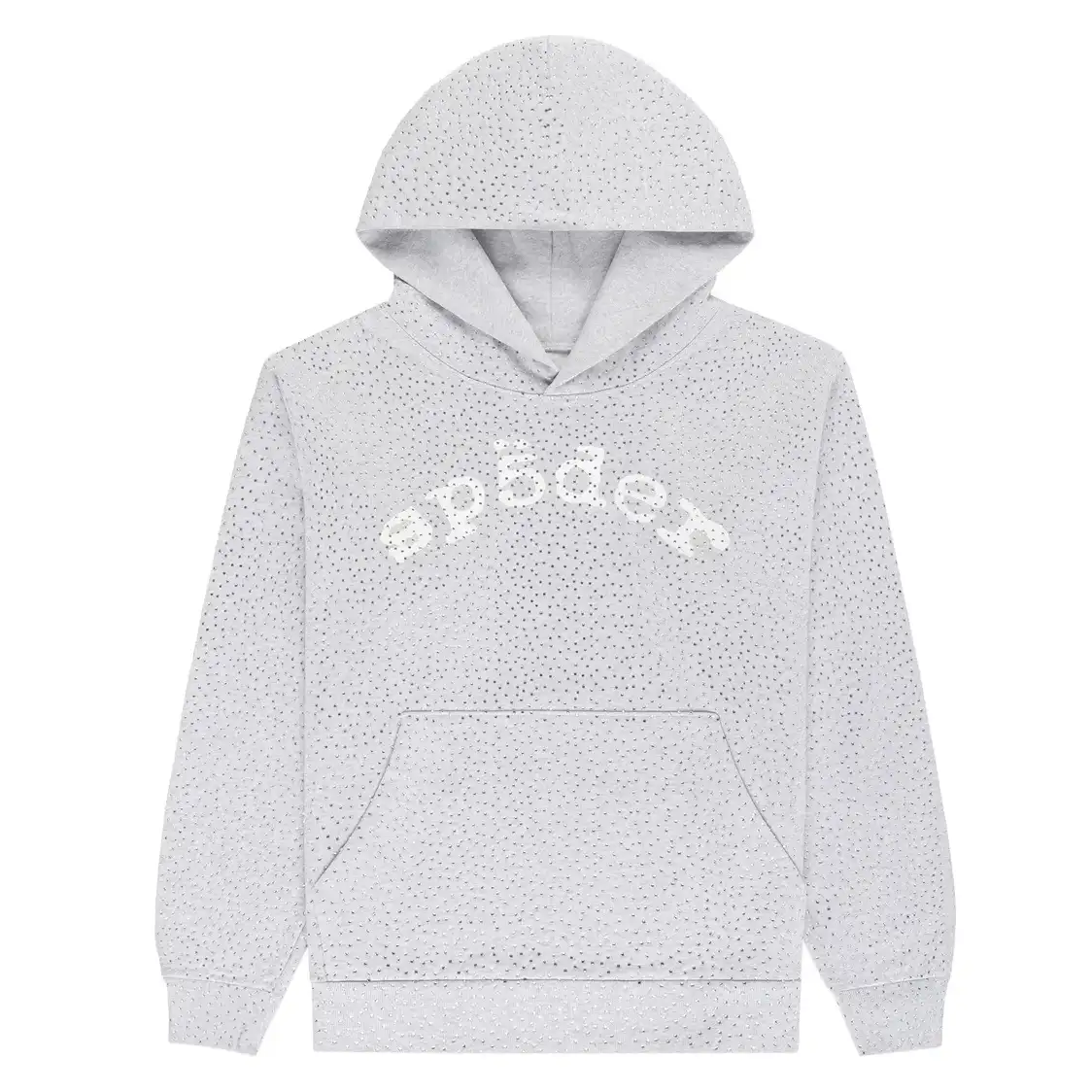 Unisex Rhinestone Hoodie Heather Grey