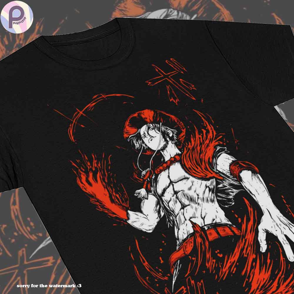 Portgas D Ace One Piece Anime Manga Shirt