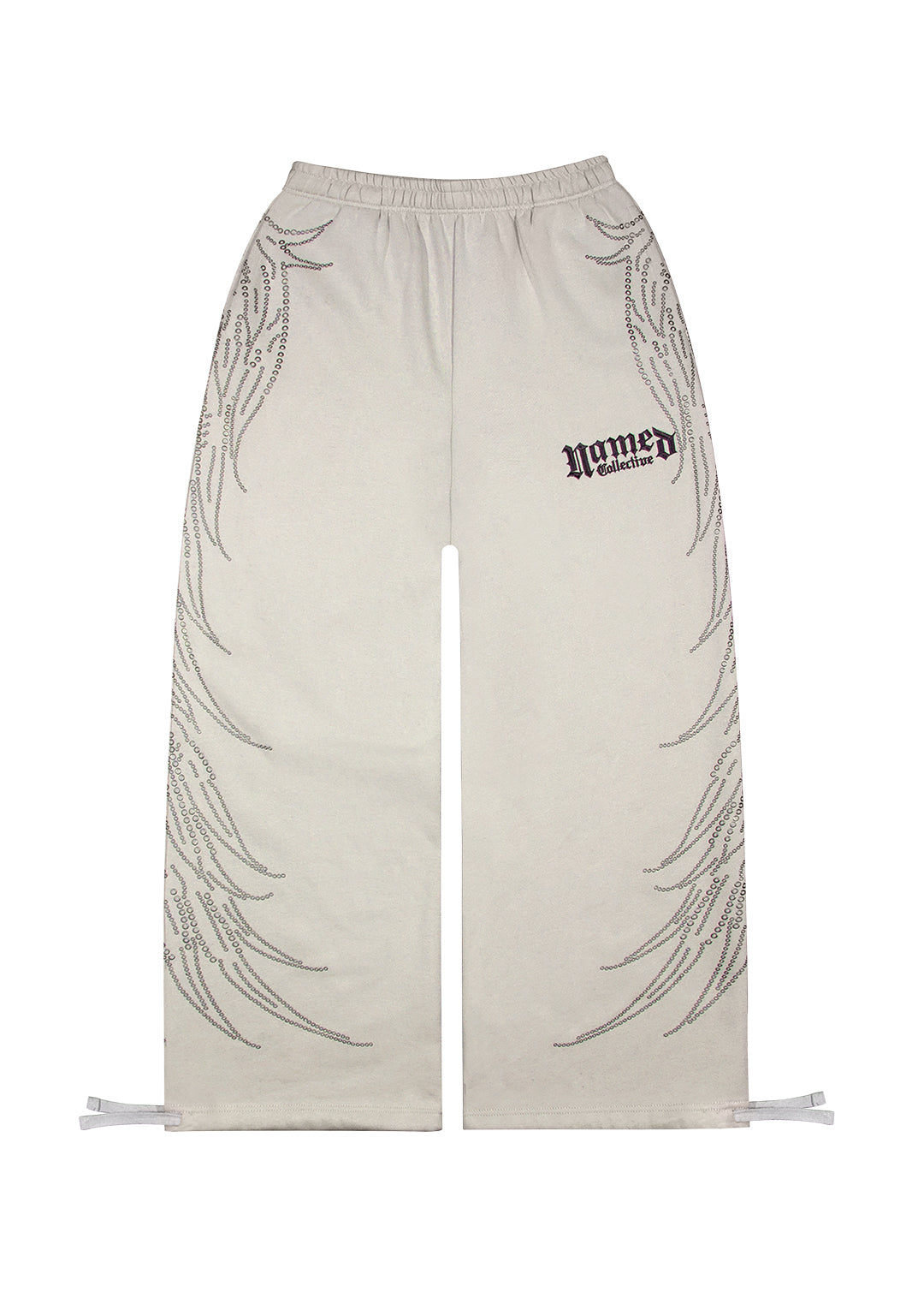 STUDDED OVERSIZED SWEATPANTS BONE