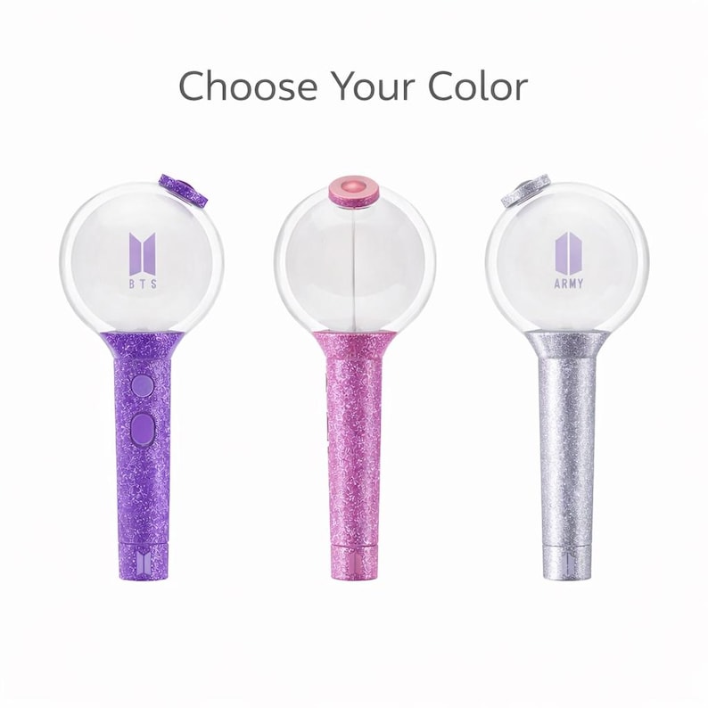 Kpop BTS ARMY MOS Lightstick Skin Decal | Choose Your Color Vinyl Wrap Sticker | Glitter or Metallic Options | Concert Accessory’s
