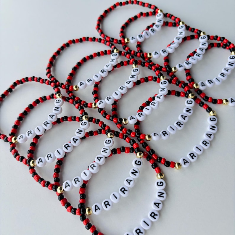 BTS Arirang Inspired Bracelet – Kpop Jewelry for Army | Handmade Korean Style Beaded Bracelet | Fan Gift | Custom Kpop Bracelet
