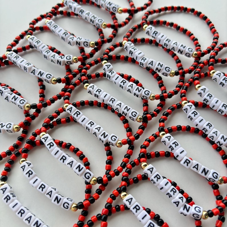 BTS Arirang Inspired Bracelet – Kpop Jewelry for Army | Handmade Korean Style Beaded Bracelet | Fan Gift | Custom Kpop Bracelet