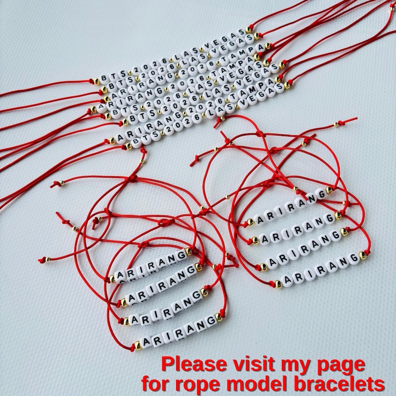 BTS Arirang Inspired Bracelet – Kpop Jewelry for Army | Handmade Korean Style Beaded Bracelet | Fan Gift | Custom Kpop Bracelet