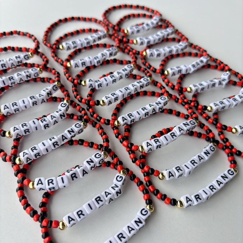 BTS Arirang Inspired Bracelet – Kpop Jewelry for Army | Handmade Korean Style Beaded Bracelet | Fan Gift | Custom Kpop Bracelet
