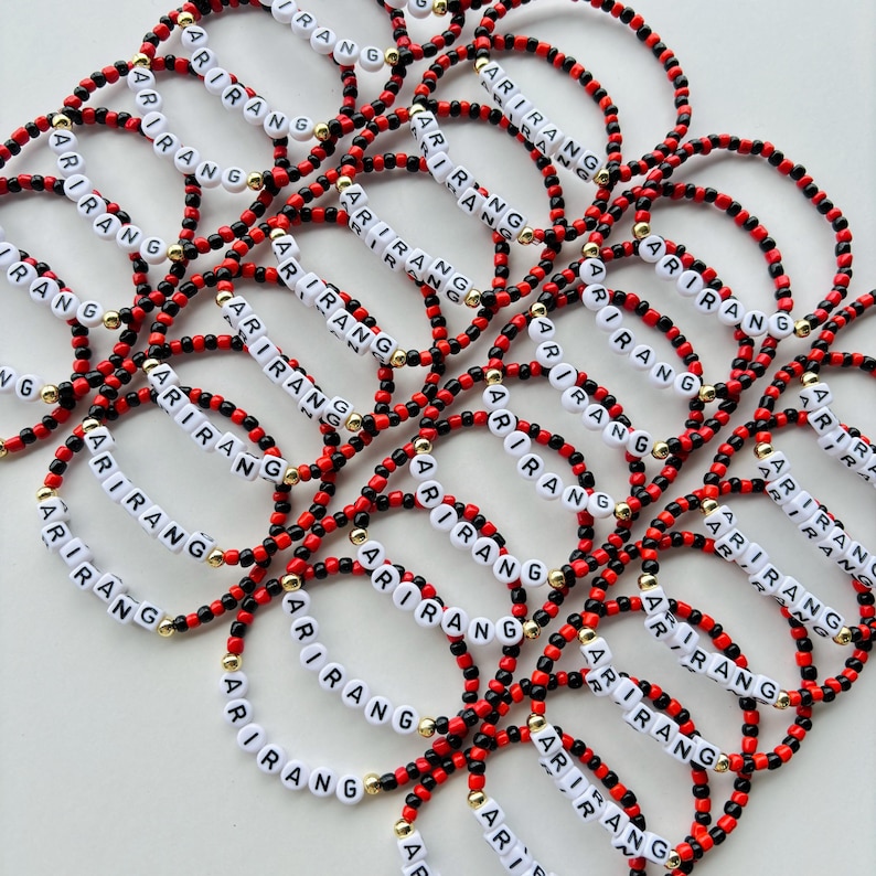 BTS Arirang Inspired Bracelet – Kpop Jewelry for Army | Handmade Korean Style Beaded Bracelet | Fan Gift | Custom Kpop Bracelet