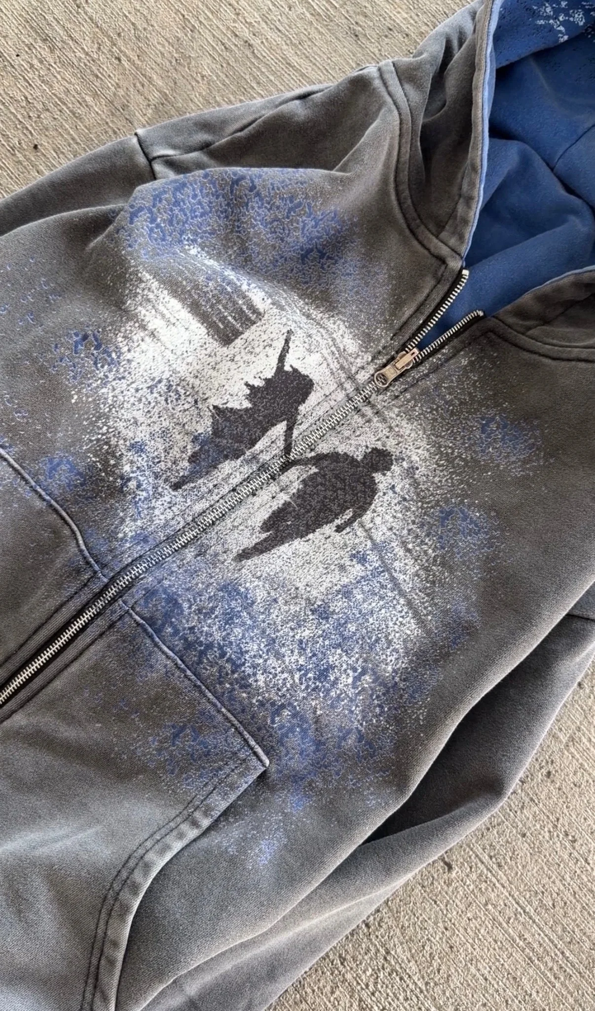 "Everything's Temporary" - Reversible zip-up v2