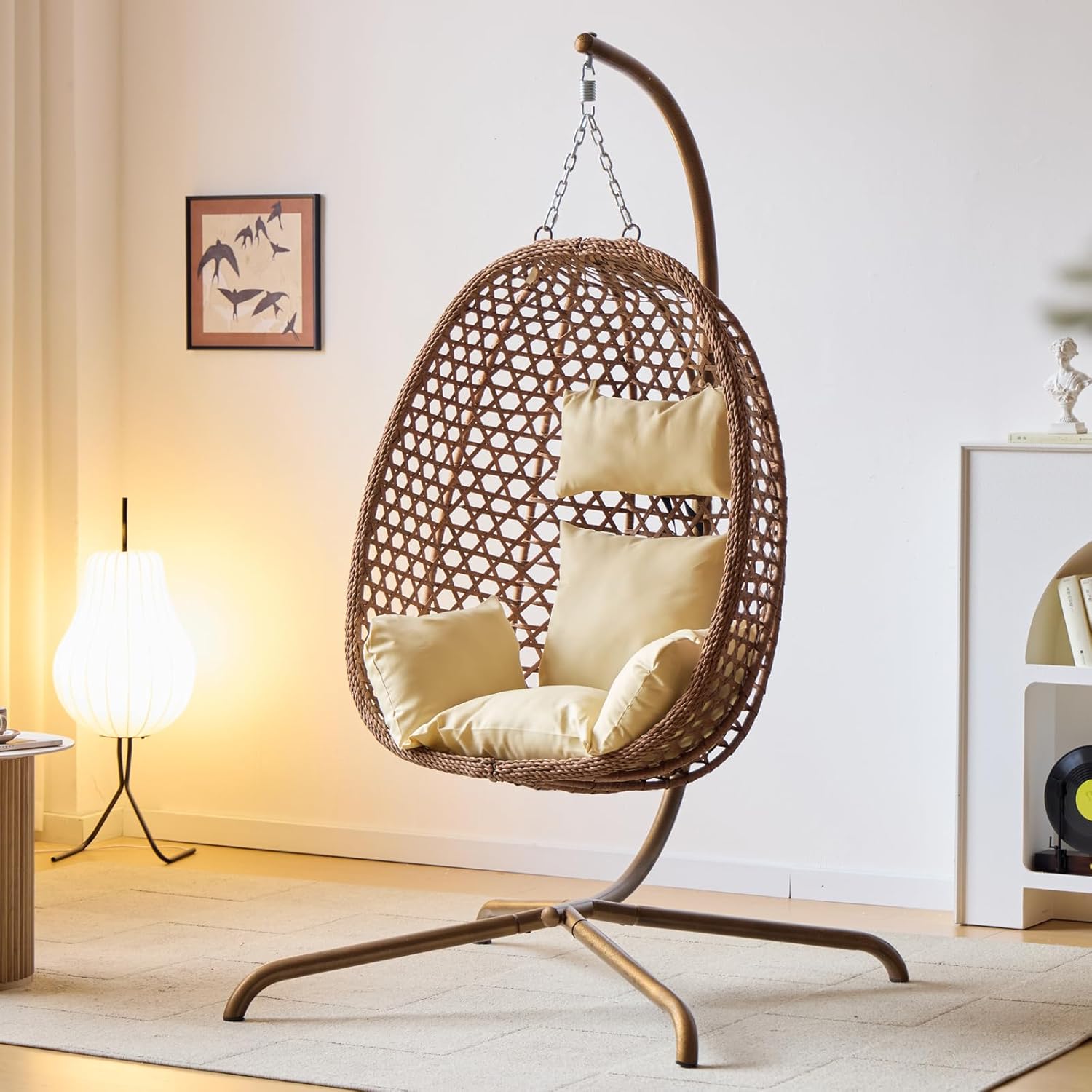 Indoor Hanging Chair with Stand for Bedroom