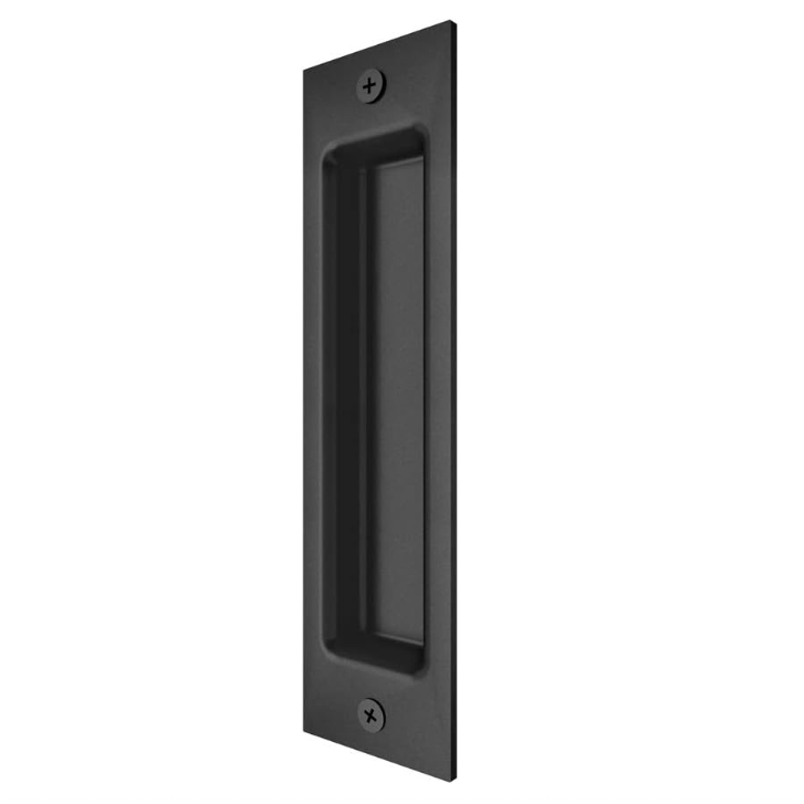 8" Recessed Door Pull Pocket Door Handles, Matte Black Sliding Barn Doors Handle for Closet, Bifold Doors, Sliding Door