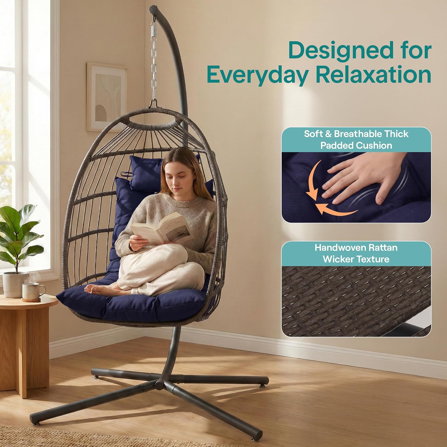 Indoor/Outdoor Swing Hammock Chair