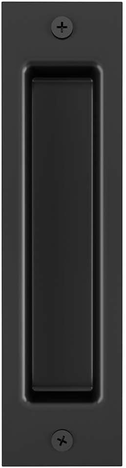 8" Recessed Door Pull Pocket Door Handles, Matte Black Sliding Barn Doors Handle for Closet, Bifold Doors, Sliding Door