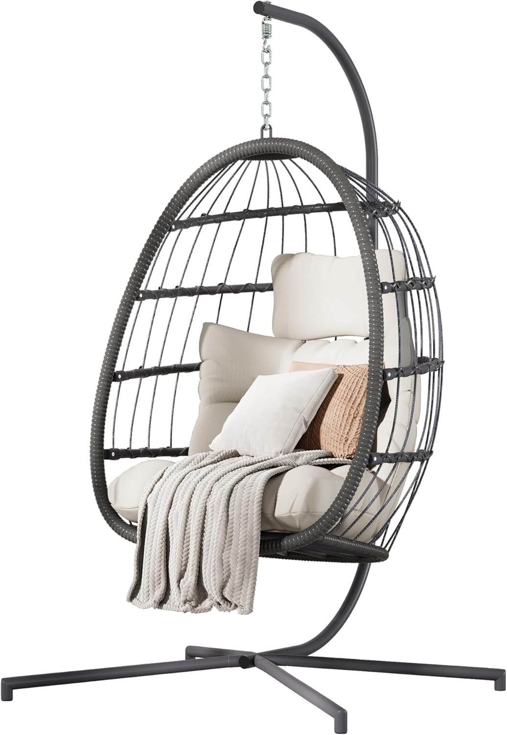 Patio Wicker Egg Swing Chair