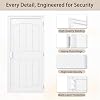 32" x 80" Steel Security Door, Universal/Reversible Outswing Security Screen Door, White Powder-Coated Surface Mount Frame with Expanded Metal Screen, Rust-Resistant, No Handles Included