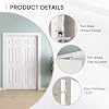 Bifold Doors, 6 Panel Primed Bifold Closet Doors for 48"x80" Door Opening, Modern White Hollow Core Bi-Fold Door Slab with Hardware Kit & Knob, Widely Used, Primed