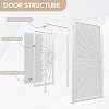 32 in. x 80 in. Security Door, Exterior Front Entry Door, Outswing Steel Security Door with Perforated Metal Screen, Powder Coated White, Lock Not Include