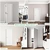  30"x80" 1-Panel Prefinished Laminate White Hollow Core Door Slab, Pre-Assembled Waterproof Shaker Style Interior Door, NOT Pre-drilled and NOT Included Hardware