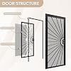  32 in. x 80 in. Security Door, Exterior Front Entry Door, Outswing Steel Security Door with Perforated Metal Screen, Powder Coated Black, Lock Not Include