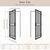  32" x 80" Steel Security Door, Universal/Reversible Outswing Security Screen Door, Black Powder-Coated Surface Mount Frame with Expanded Metal Screen, Rust-Resistant, No Handles Included