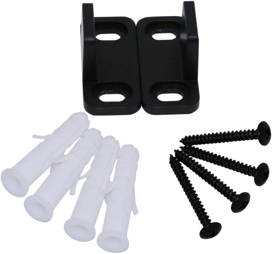 Black Aluminum Floor Guide, Floor Mounted Sliding Barn Door Hardware, Adjustable Bypass Door Guide