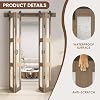 Bifold Glass Barn Door, Bi Fold Glass Sliding Barn Door Kit with Hardware Include, 3-Panel Glass Barn Door Slab, Barn Door Hardware for Bedroom, Living Room, Bathroom, Brown (48"x84")