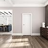  30"x80" 1-Panel Prefinished Laminate White Hollow Core Door Slab, Pre-Assembled Waterproof Shaker Style Interior Door, NOT Pre-drilled and NOT Included Hardware
